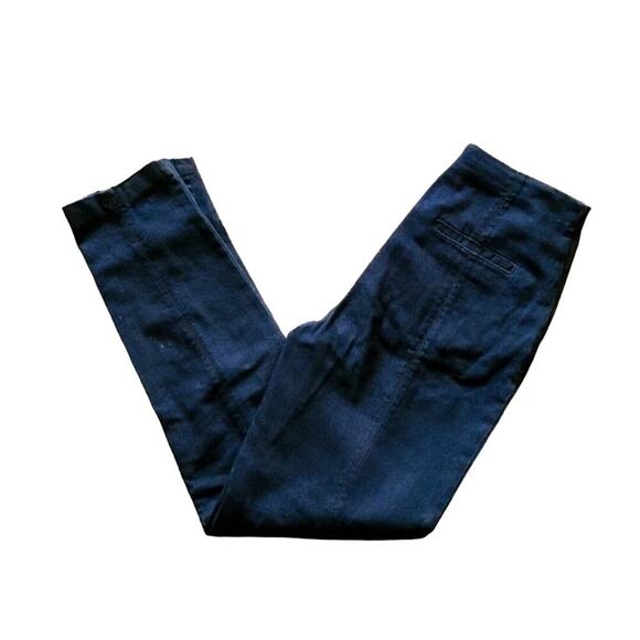 H&M dark wash size High Waisted Split Leg Dark Wash Trouser Denim Jeans - Picture 2 of 9